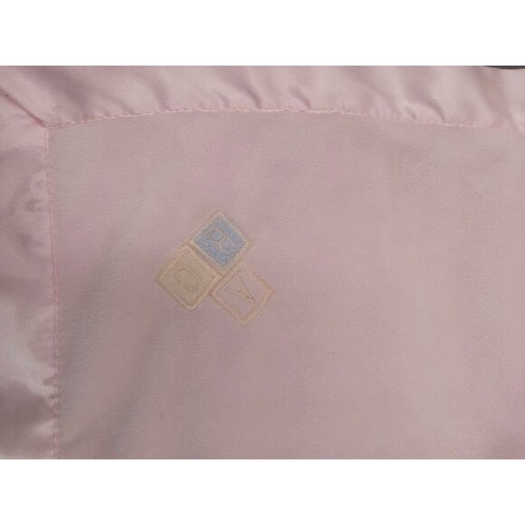 Bearington Collection Pink Fleece Satin Lovey Teddy Bear Rattle ABC Block Plush - Picture 6 of 9